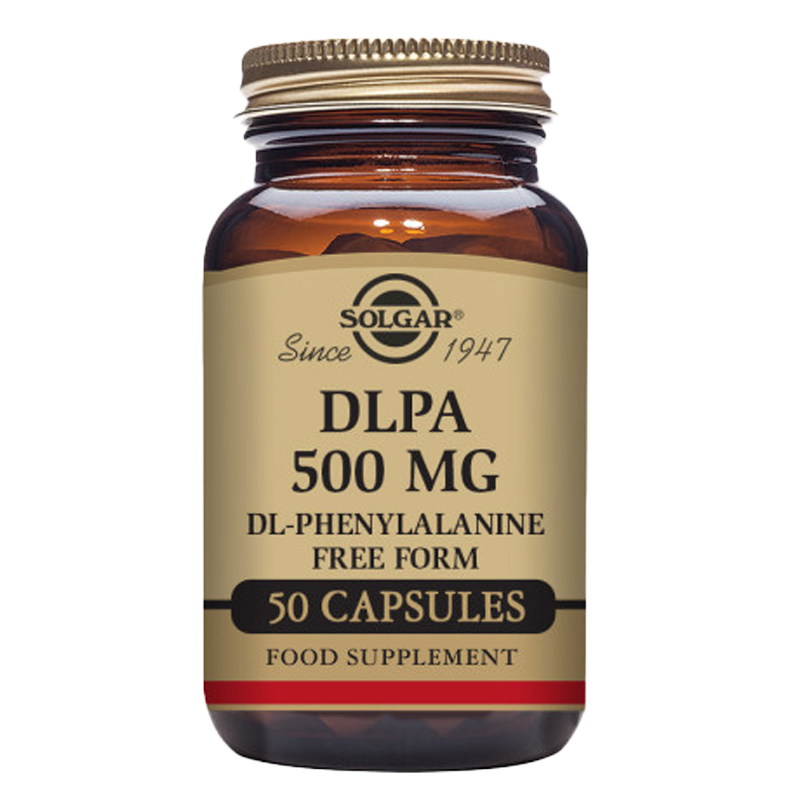 DLPA 500 mg (DL-Phenylalanine) Vegetable Capsules - Pack of 50