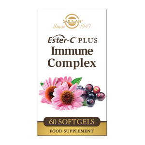 Solgar Ester-C Plus Immune Complex Softgels in a white box