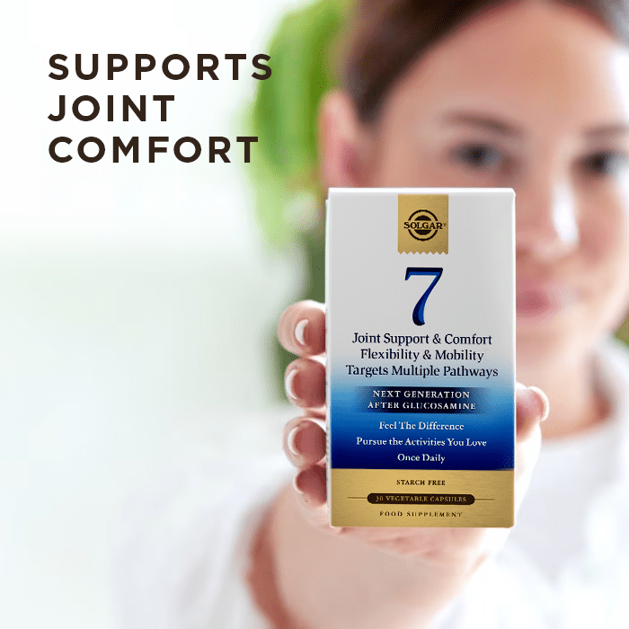 Solgar 7 Joint Support Vegetable Capsules in a box