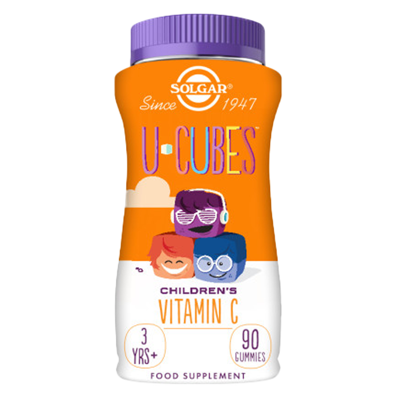 Solgar u cubes gummies in a plastic colourful bottle