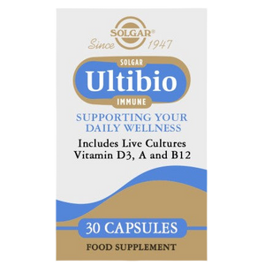 Solgar Ultibio vitamin d3 capsules in a white and blue box