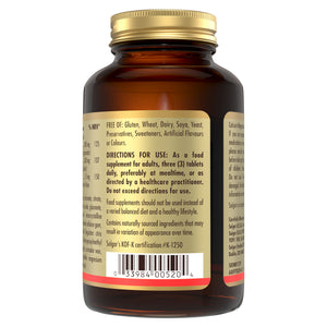 Directions for use label on a Solgar Calcium Magnesium Plus Zinc supplement bottle