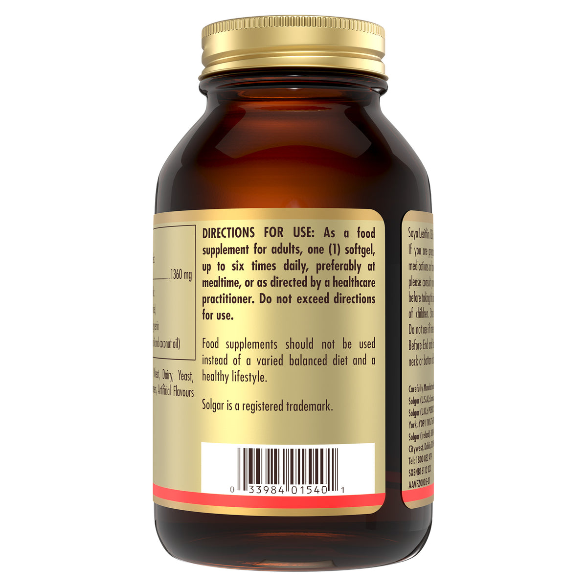 Solgar Soya Lecithin 1360 mg Softgels