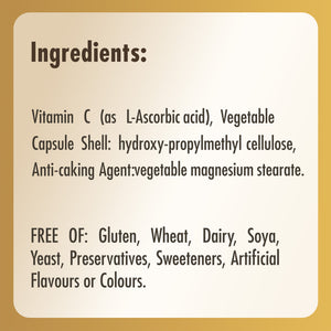 Solgar Vitamin C vegetable capsules ingredients list