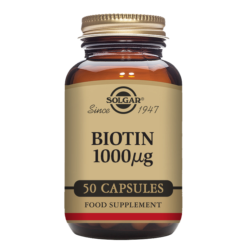 Solgar Biotin 1000 mcg Vegetable Capsules - Pack of 50
