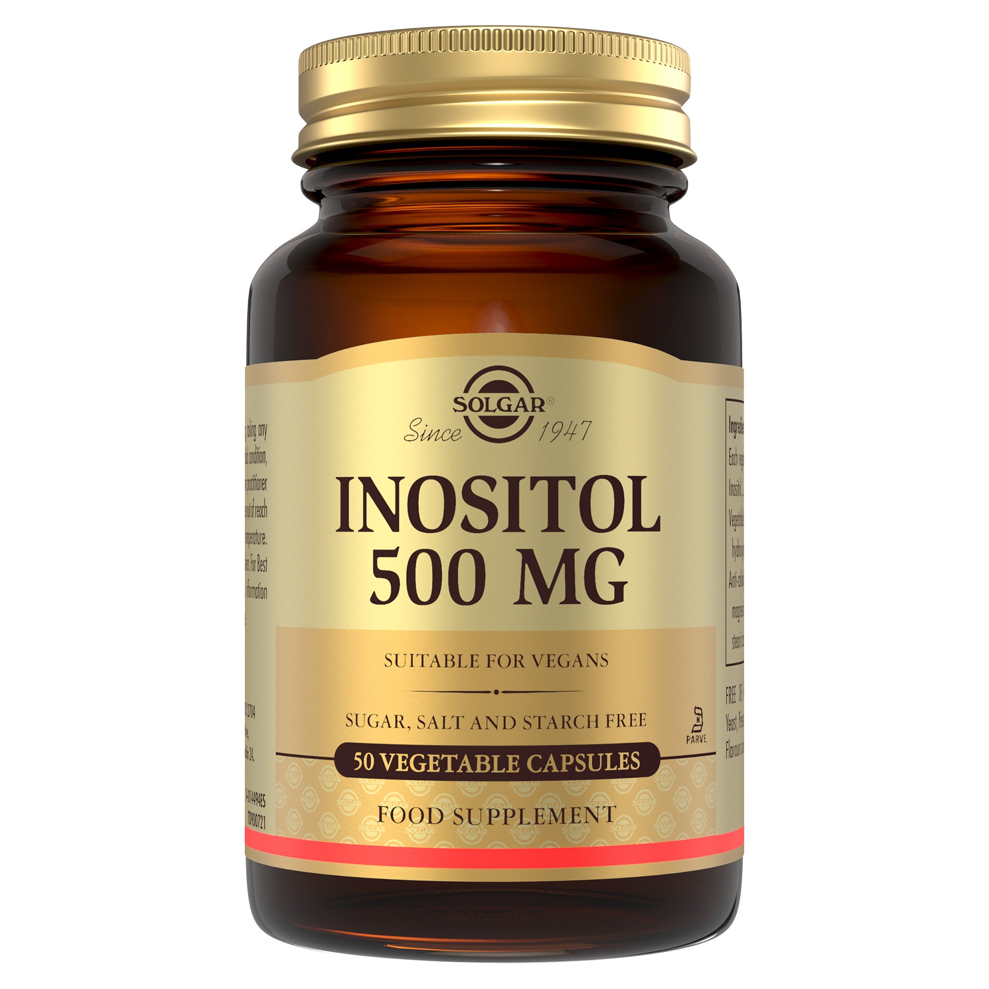 Inositol 500 mg Vegetable Capsules - Pack of 50