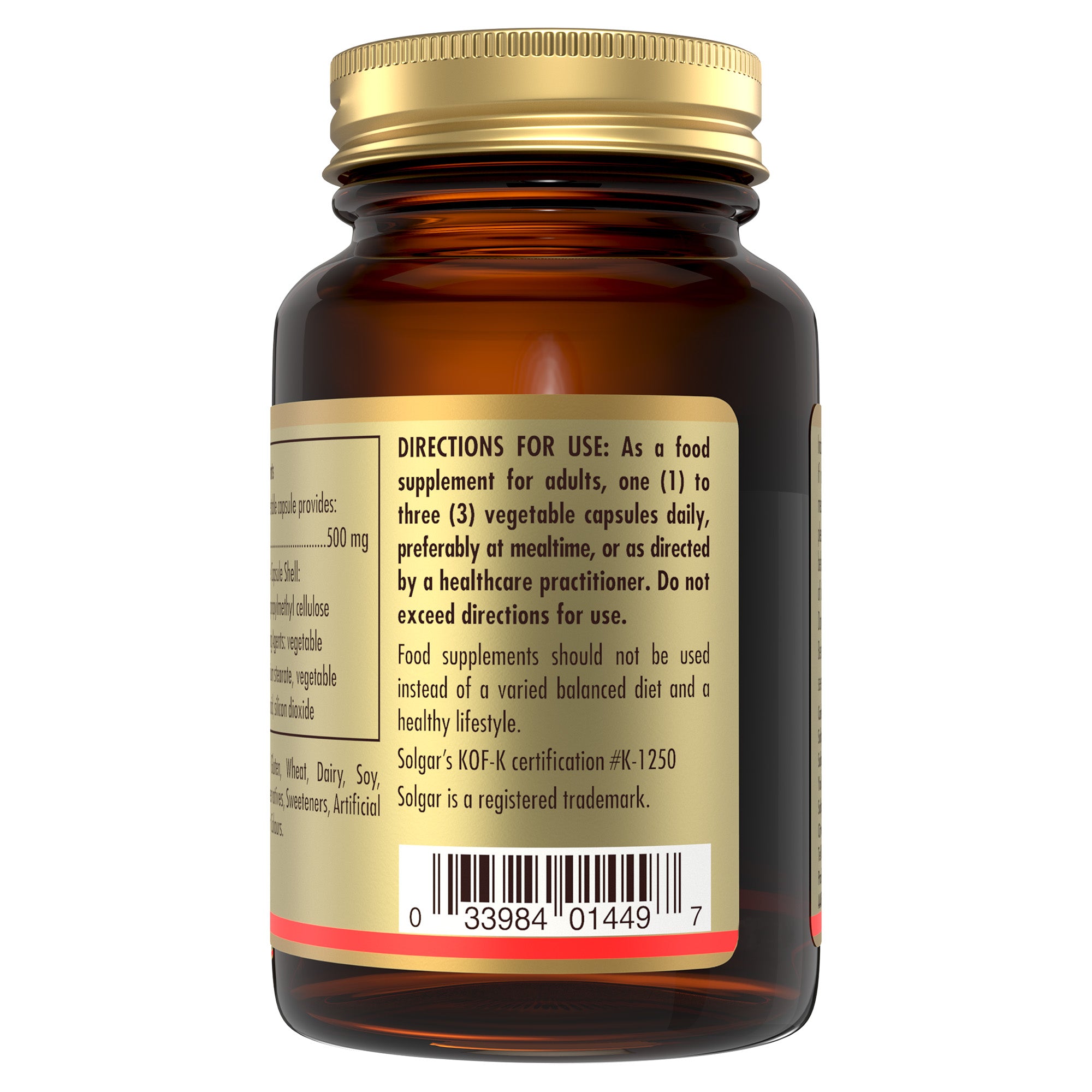 Inositol 500 mg Vegetable Capsules - Pack of 50