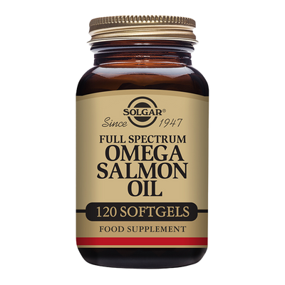 Solgar® Full Spectrum Omega Salmon Oil Softgels - Pack of 120