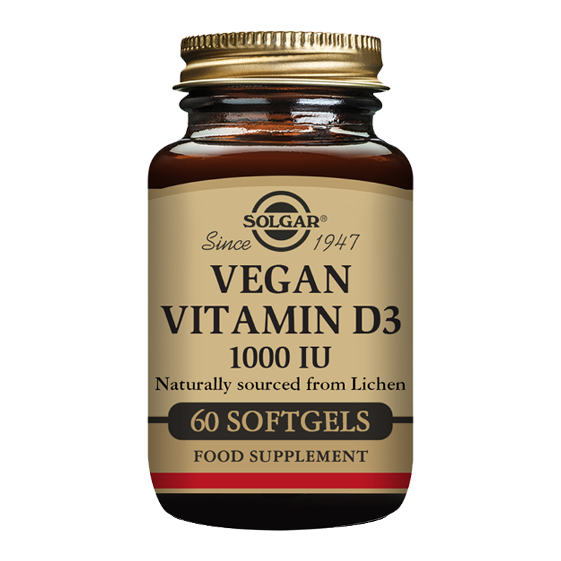 Solgar® Vegan Vitamin D3 1000IU Softgel - Pack of 60