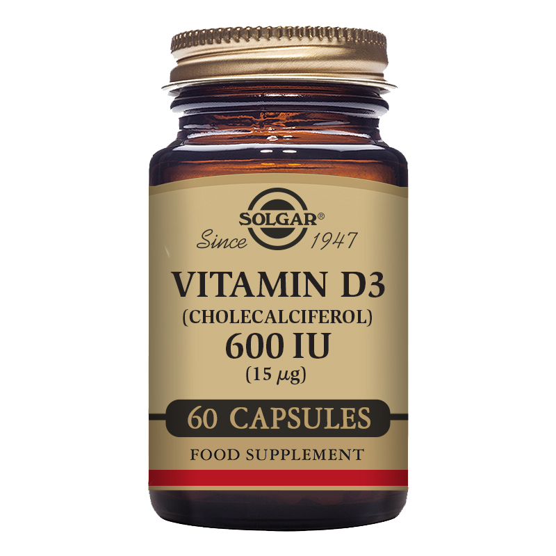 Vitamin D3 (Cholecalciferol) 600 IU Vegetable Capsules