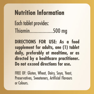 Vitamin B1 (Thiamin) 500 mg Tablets - Pack of 100
