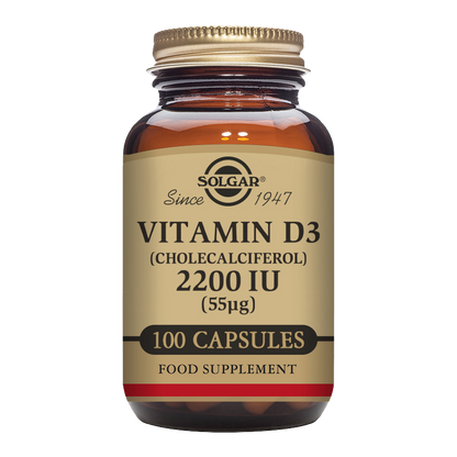 Vitamin D3 (Cholecalciferol) 2200 IU (55 mcg) Vegetable Capsules