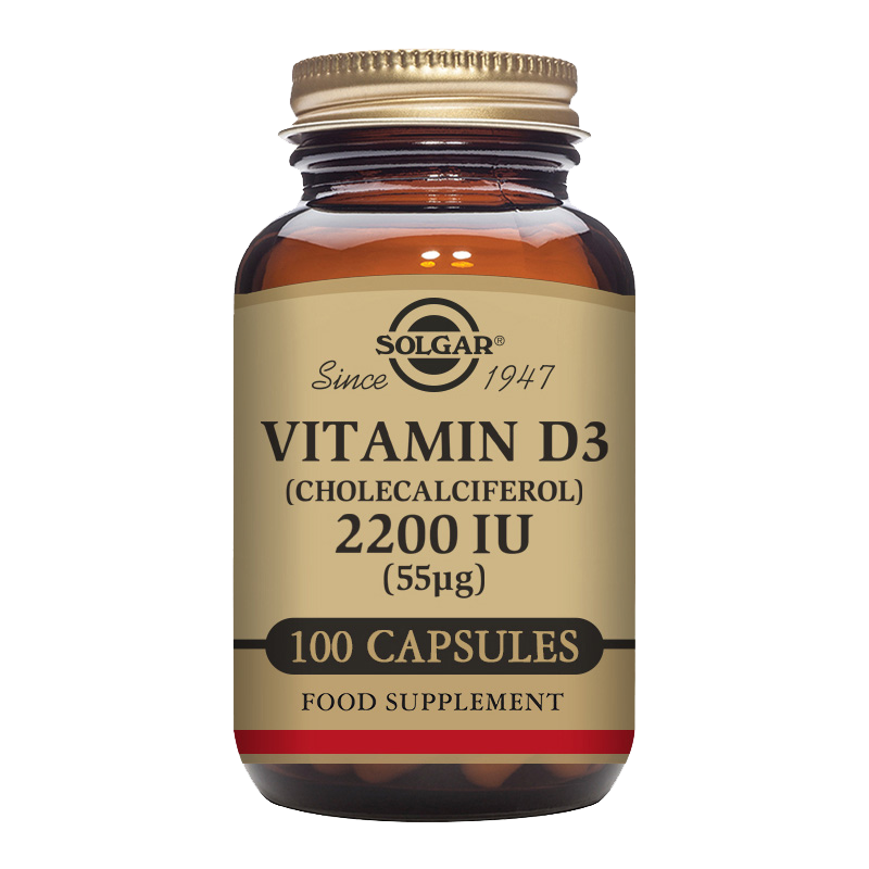 Vitamin D3 (Cholecalciferol) 2200 IU (55 mcg) Vegetable Capsules