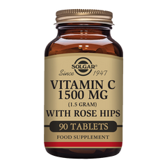 Solgar Vitamin C 1500 mg (1.5 grams) with Rose Hips Tablets - Pack of 90