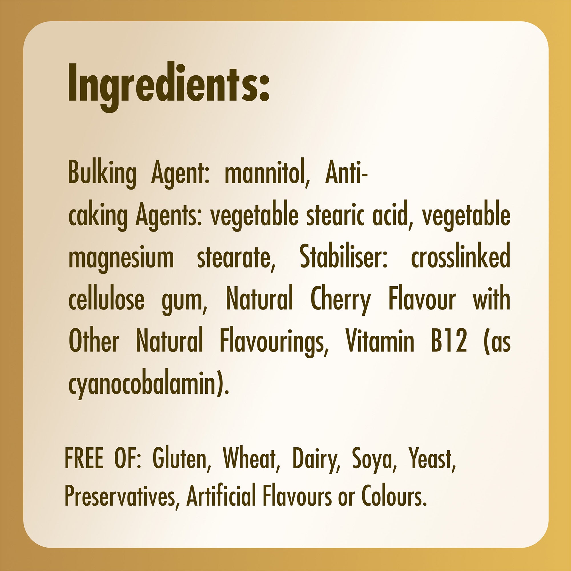 Vitamin B12 1000 mcg Sublingual - Chewable Nuggets