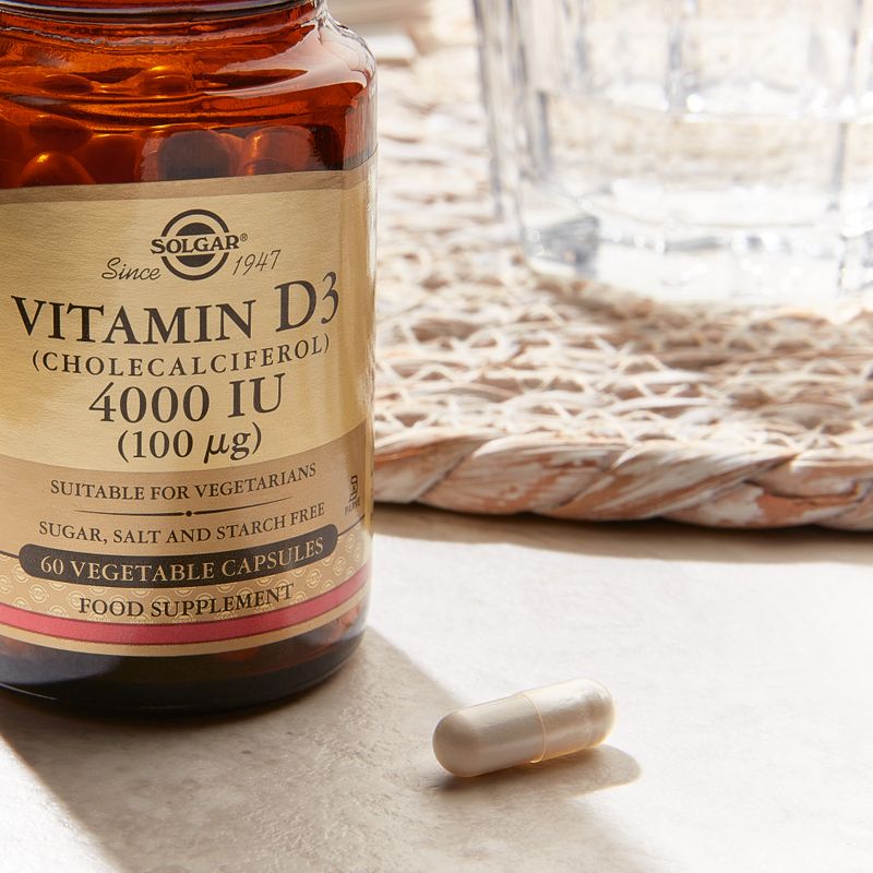 Vitamin D3 (Cholecalciferol) 4000 IU (100 mcg) Vegetable Capsules