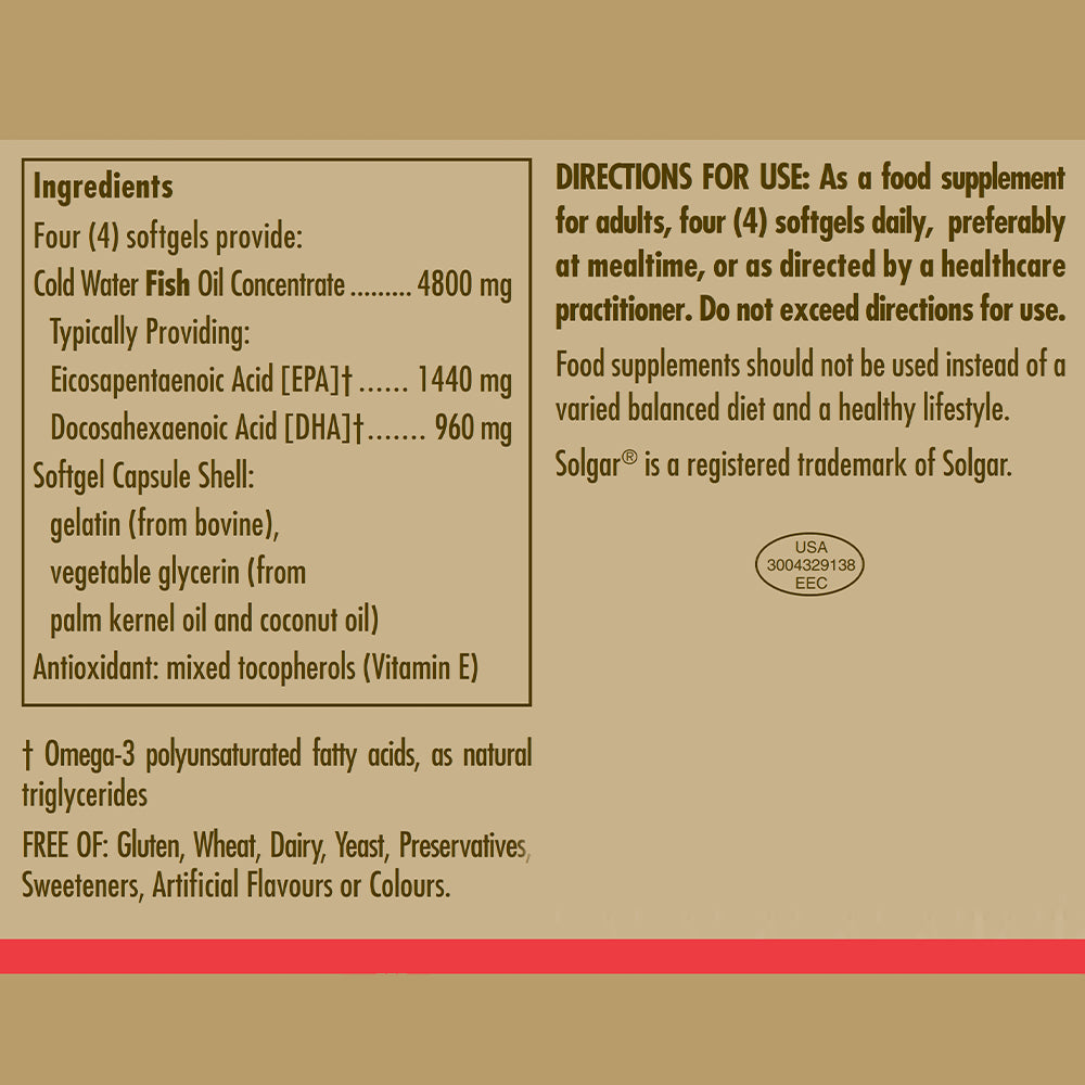 Solgar Double Strength Omega-3 Softgels