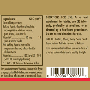 Dry Vitamin A 5000 IU Tablets - Pack of 100