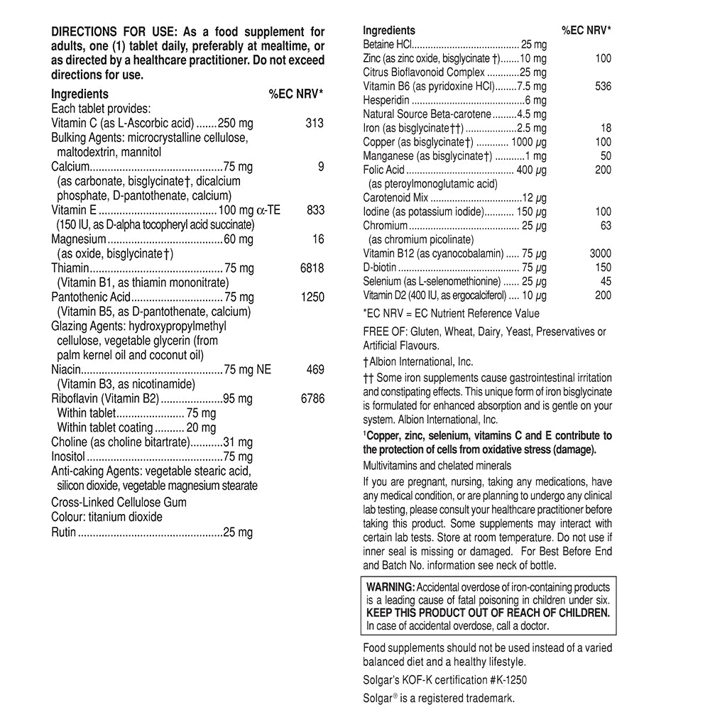 Formula VM-75 Multivitamin Tablets