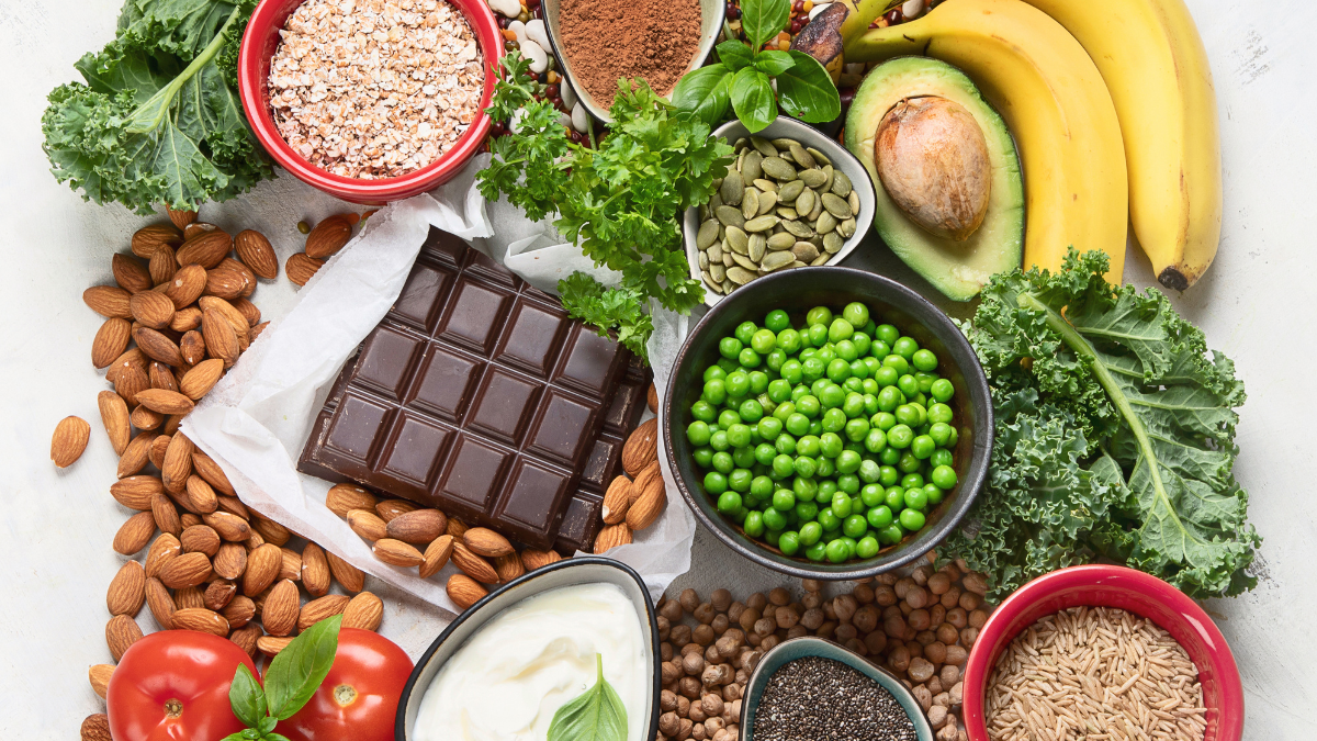 A selection of foods high in Magnesium
