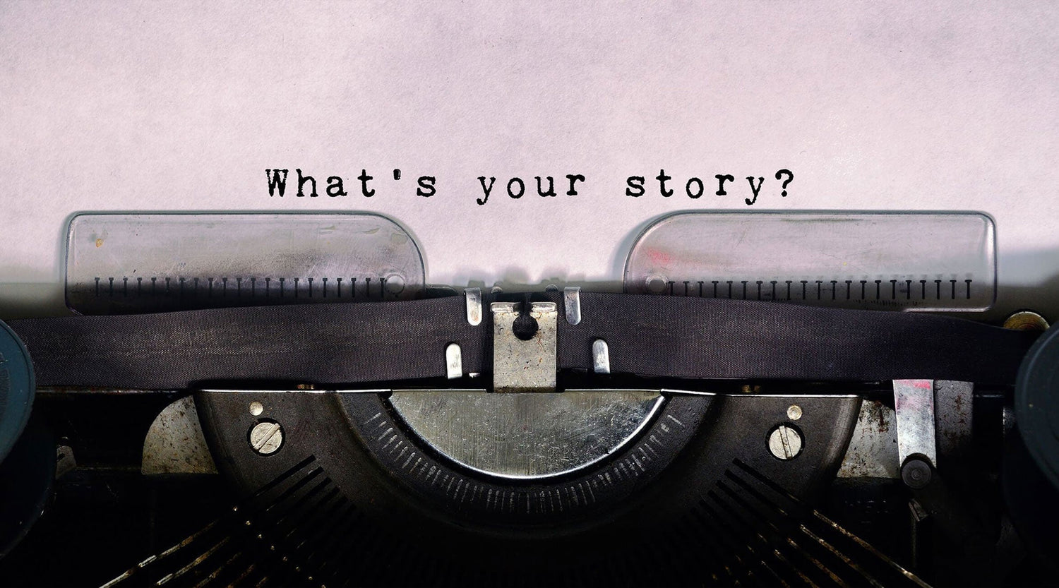 Solgar stories of wellness on a vintage typewriter