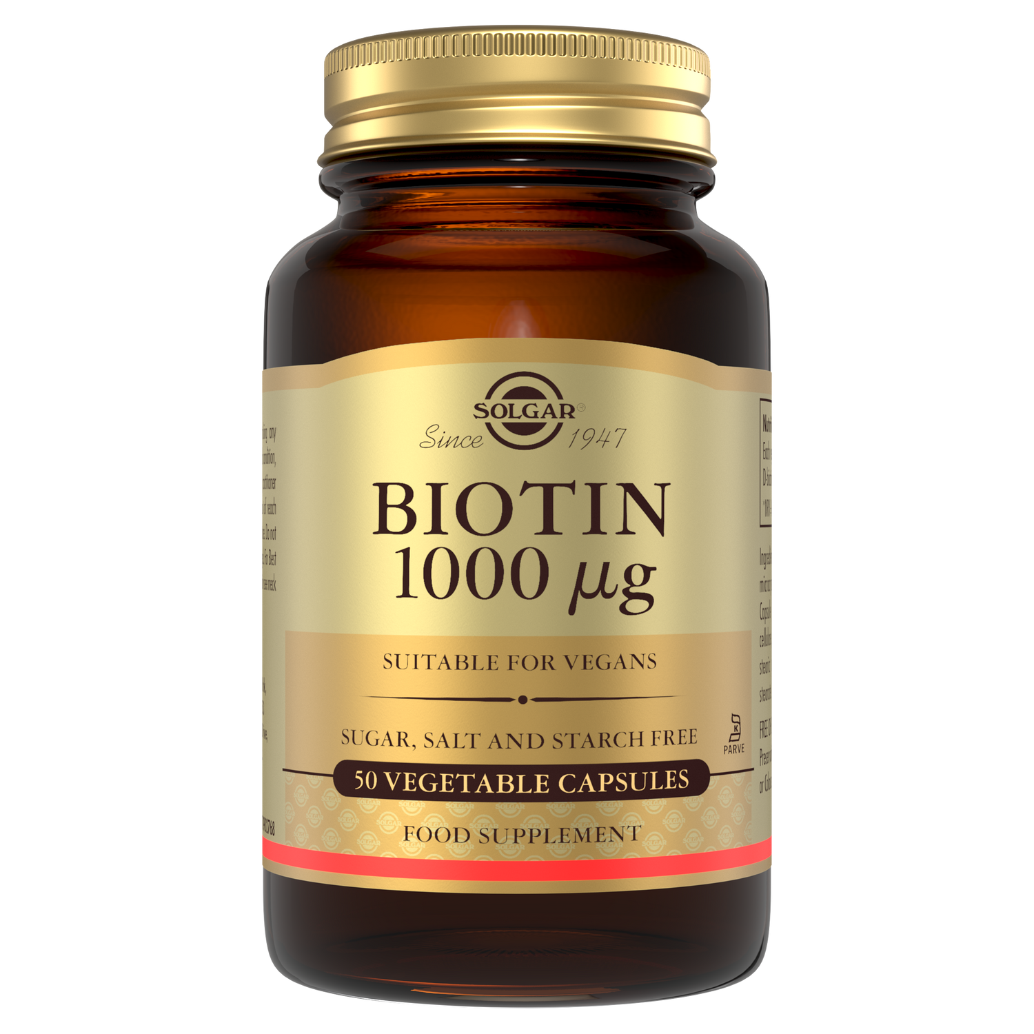 Biotin 1000 mcg Vegetable Capsules - Pack of 50