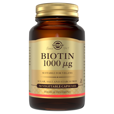 Solgar Biotin 1000 mcg Vegetable Capsules - Pack of 50