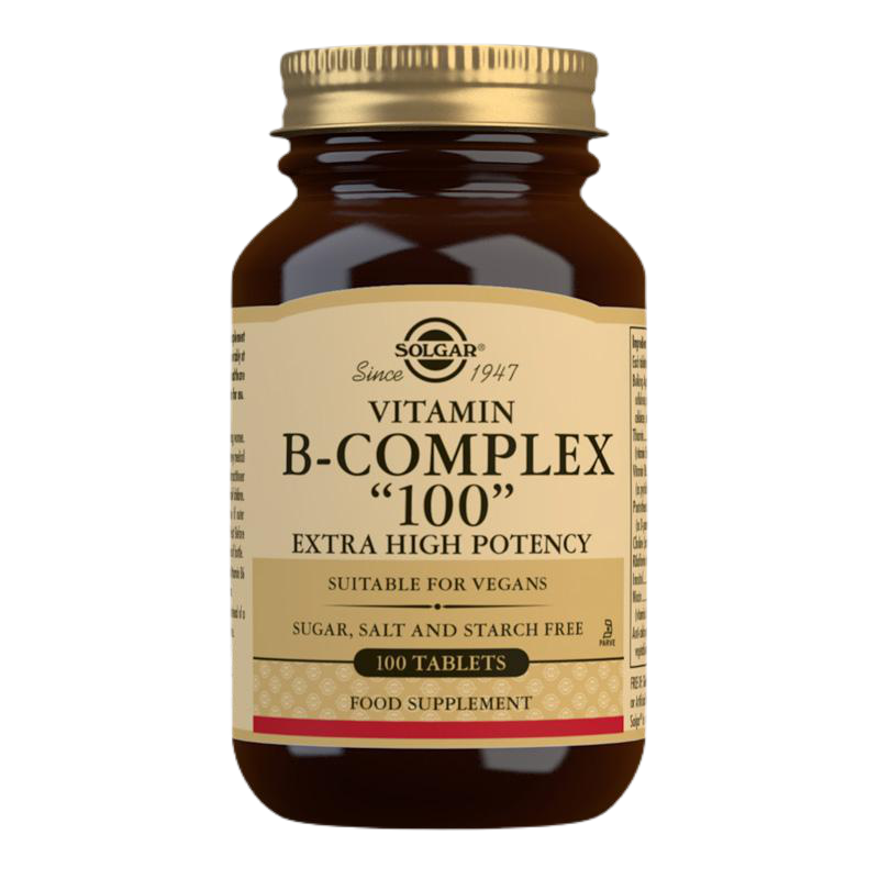 Vitamin B-Complex ''100'' Extra High Potency Tablets - Pack Of 100 – Solgar