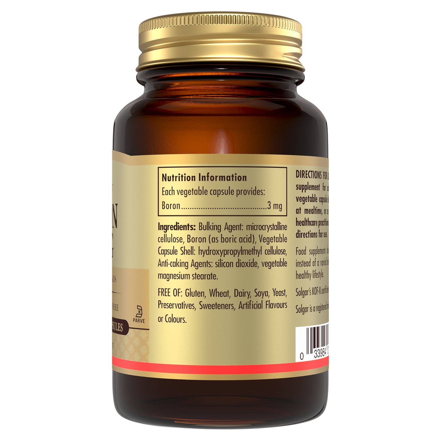 Boron 3 mg Vegetable Capsules - Pack of 100