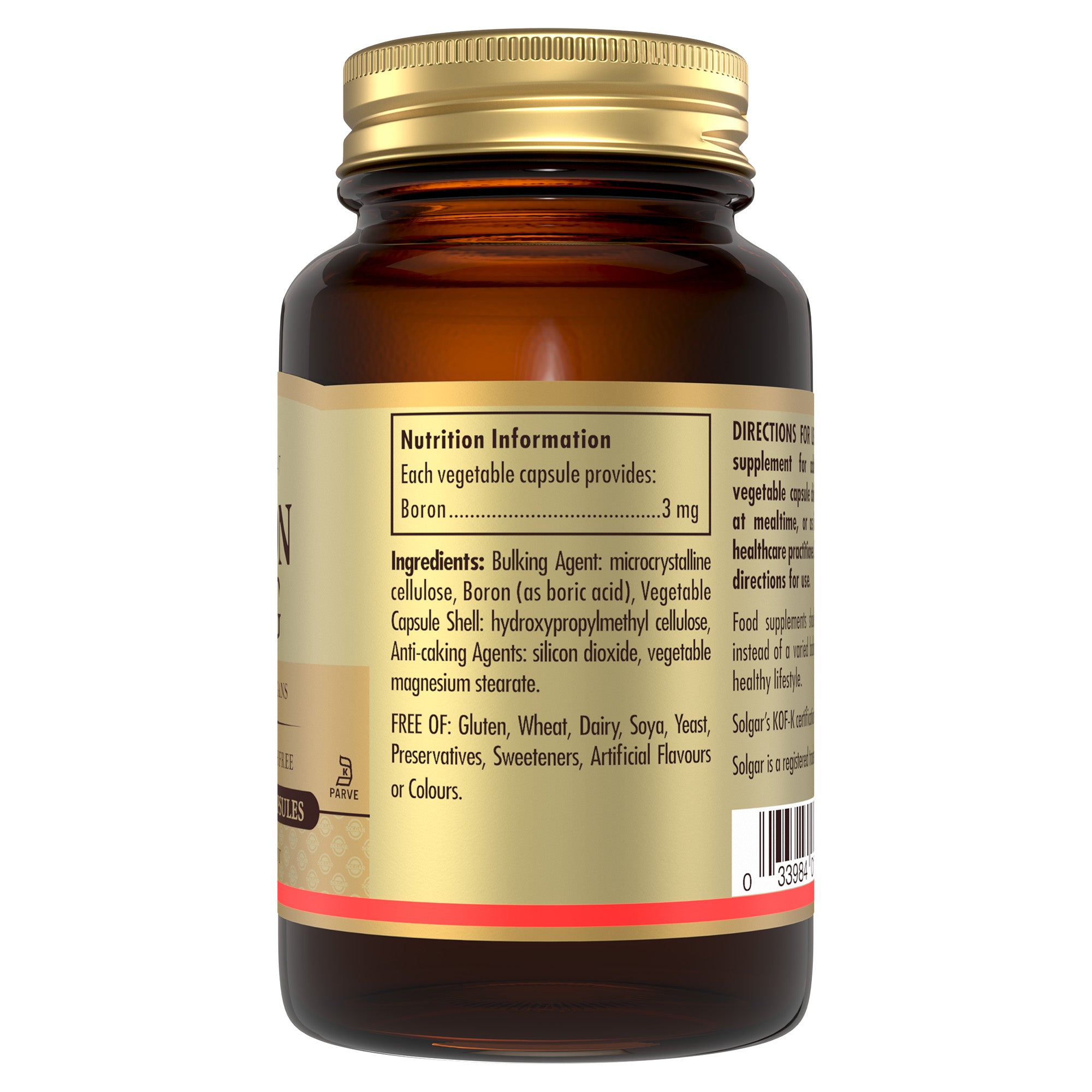 Boron 3 mg Vegetable Capsules - Pack of 100