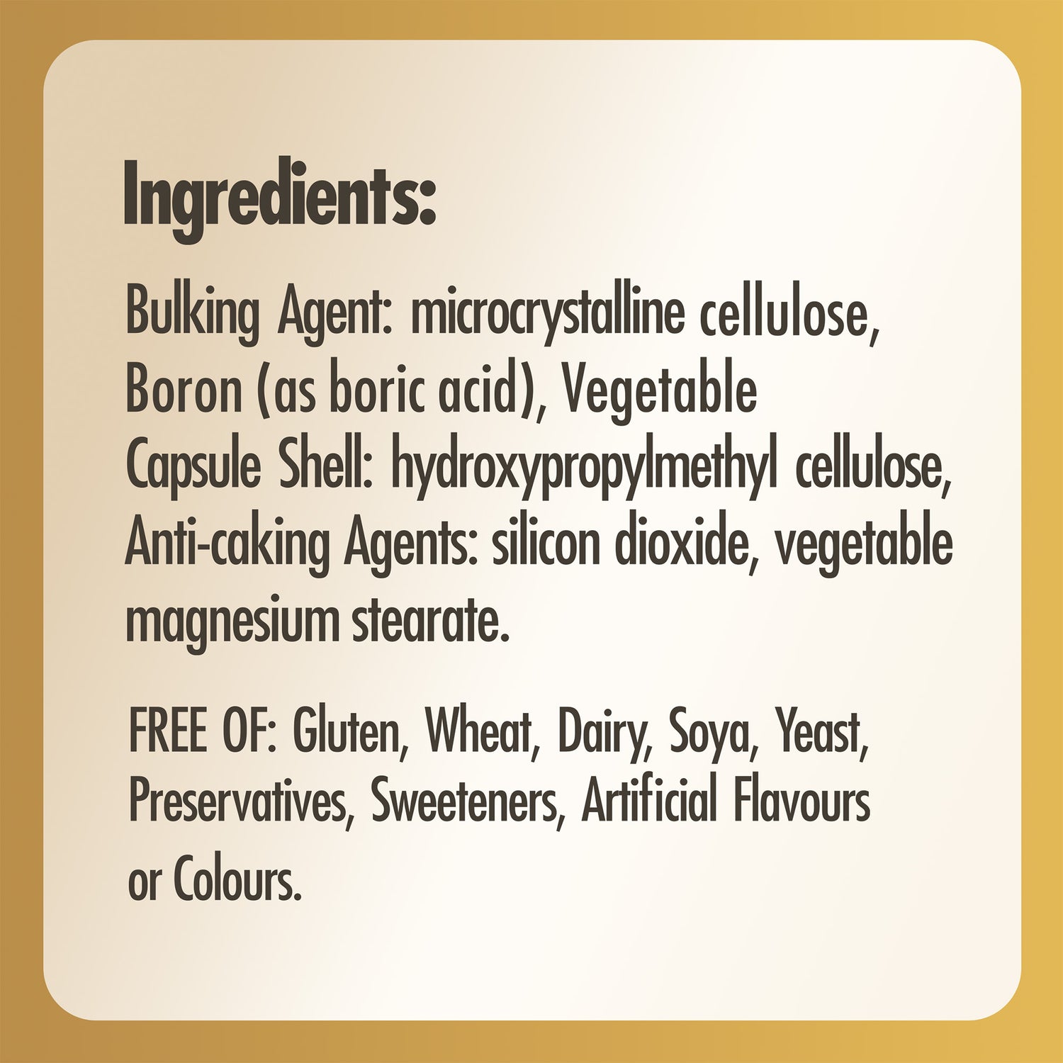 Boron 3 mg Vegetable Capsules - Pack of 100