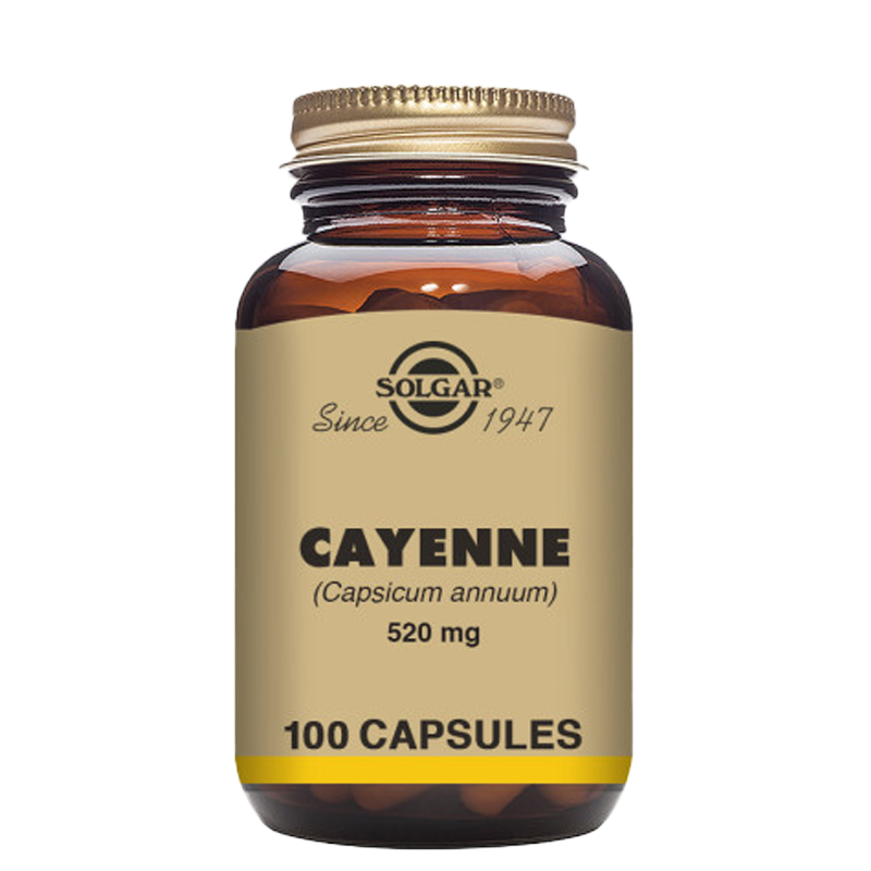 Cayenne 520 mg Vegetable Capsules - Pack of 100