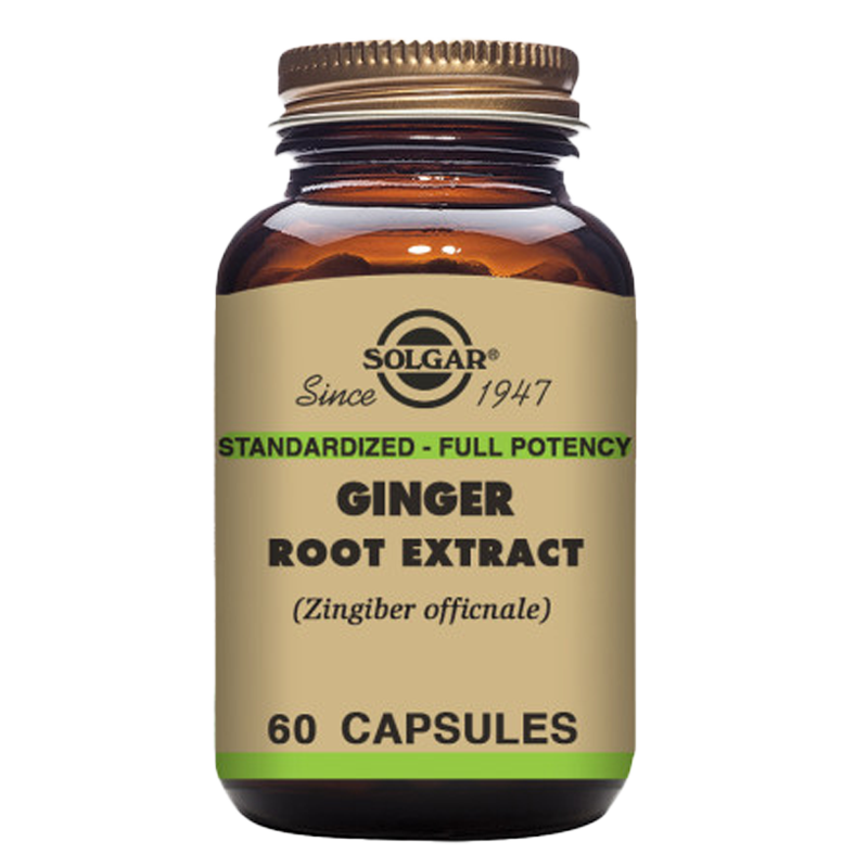 Ginger Root Extract Vegetable Capsules - Pack of 60