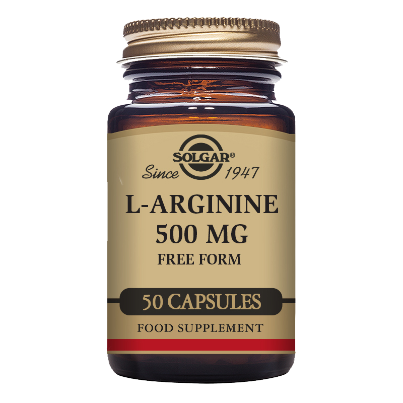 L-Arginine 500 mg Vegetable Capsules - Pack of 50