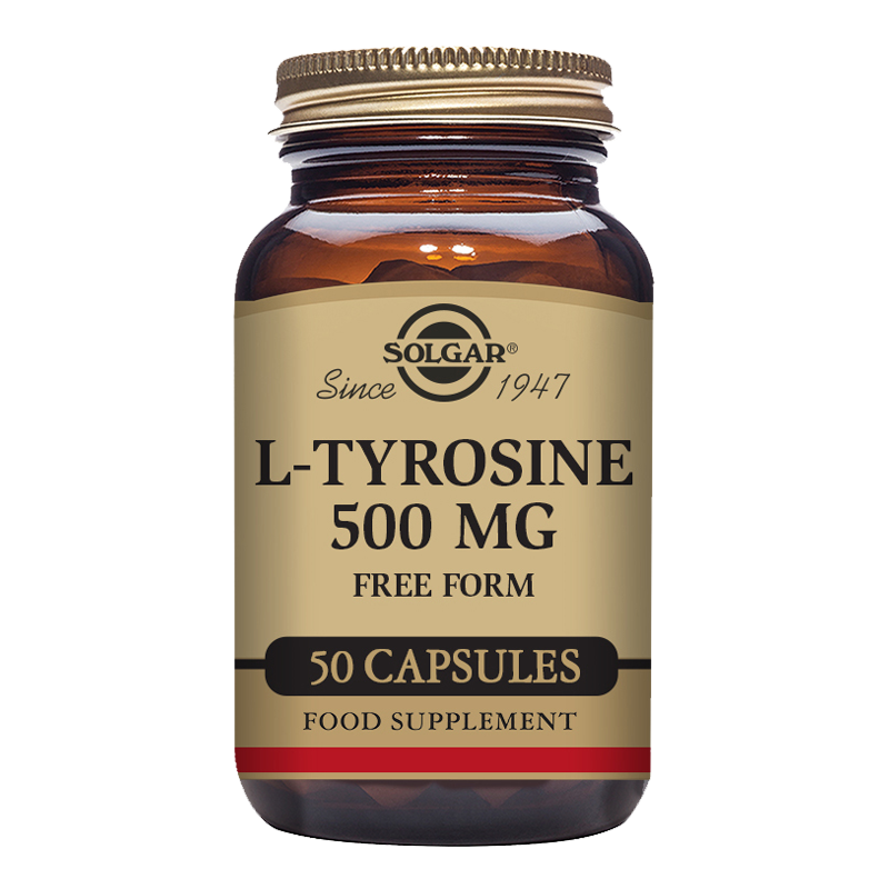 L-Tyrosine 500 mg Vegetable Capsules - Pack of 50