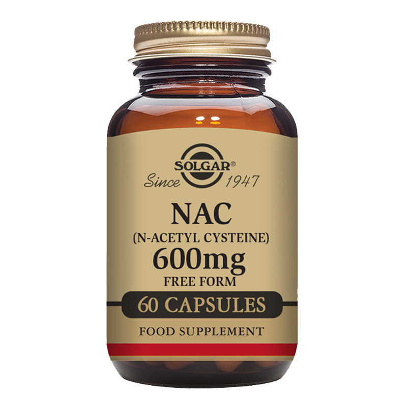NAC (N-Acetyl-L-Cysteine) 600 mg Vegetable Capsules - Pack of 60