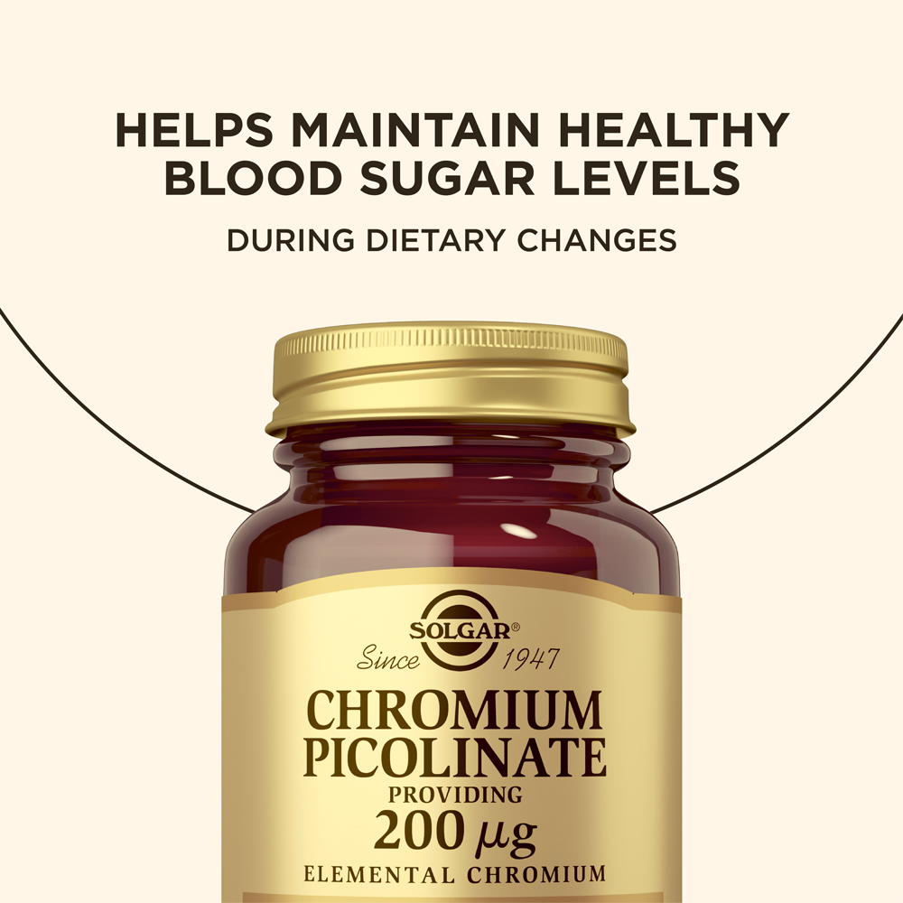 Chromium Picolinate 200 mcg Vegetable Capsules - Pack of 90