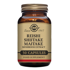 Solgar Reishi Shiitake Maitake Mushroom Extract Vegetable Capsules - Pack of 50