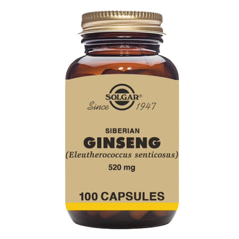 Siberian Ginseng 520 mg Vegetable Capsules - Pack of 100
