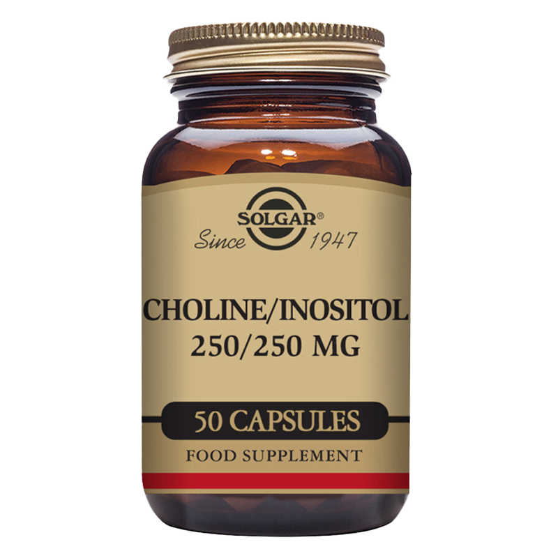 Choline 250 mg / Inositol 250 mg Vegetable Capsules - Pack of 50