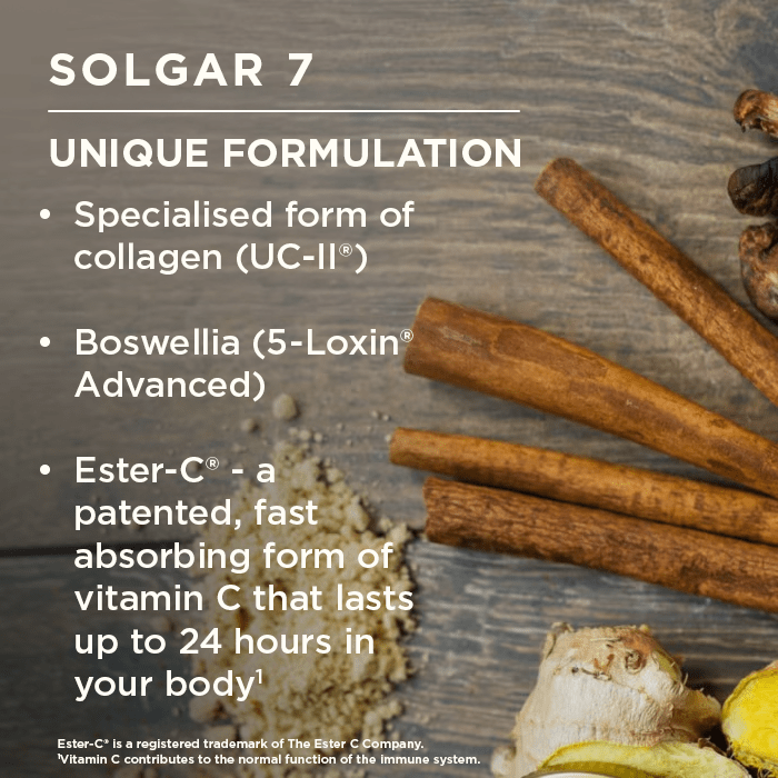 Informnation about Solgar 7 Joint Support Vegetable Capsules 