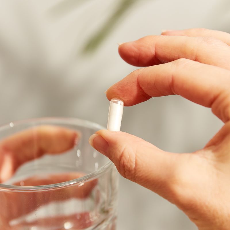 Solgar Ultibio vitamin d3 capsule in a person's hand
