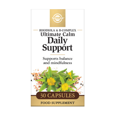 Solgar ultimate calm daily support capsules in a box