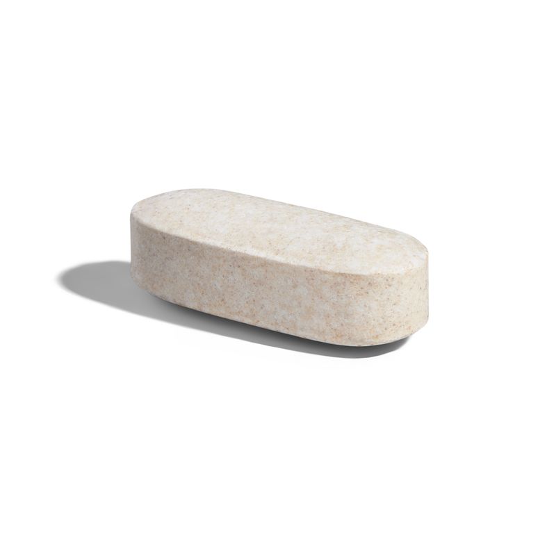 Singular Solgar Vitamin C 1500 mg with Rose Hips tablet on a white surface