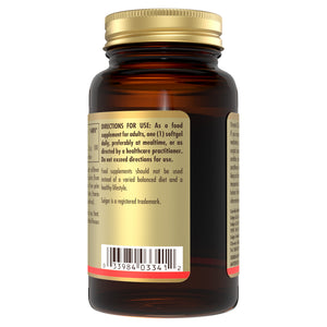 Directions for use label on a bottle of Solgar vitamin d3 1000iu softgels