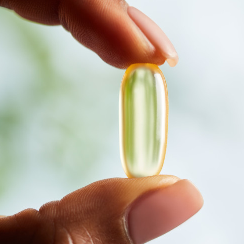 Solgar Evening Primrose Oil 500 mg Softgel in a person's hand