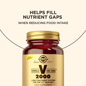 Solgar Formula VM-2000 Multivitamin Tablets next to some product information