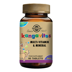 Solgar Kangavites Bouncing Berry Complete Formula Chewable Tablets in a glass jar