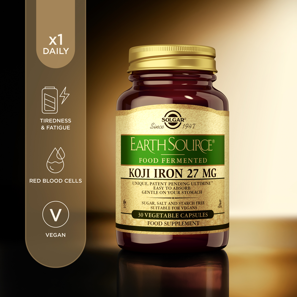 Solgar Earth Source Food Fermented Koji Iron capsules 