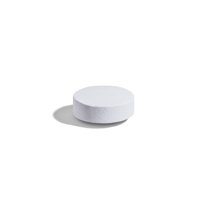 Singular Solgar magnesium with vitamin B6 supplement on a white surface